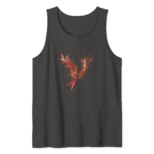 Legend Phoenix with flames Tank Tops