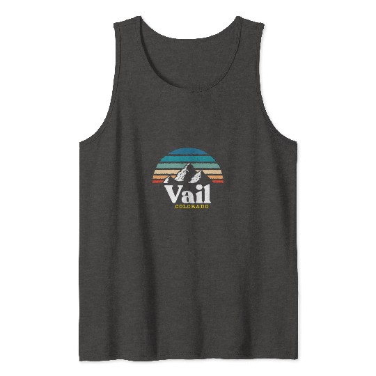 Vail Colorado Usa Ski Resort 1980S Retro Gift Tank Tops