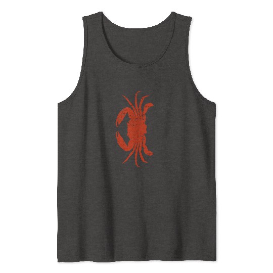 Funny Red Crab Side Walking Crabs Lover Crabbing S Tank Tops