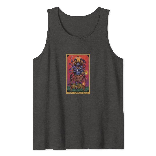 The Goddess Kali The Devil Tarot Card Hindu Indian Tank Tops