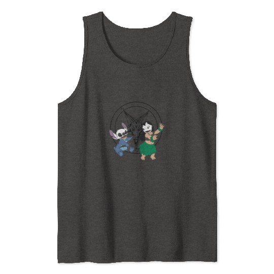 Black Metal Lilo and Stitch Tank Tops