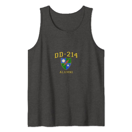 US Army Ranger Veteran DD214 Alumni Logo Insignia Tank Tops