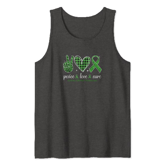 Hand Sign Peace Love Cure Kidney Disease Tank Tops