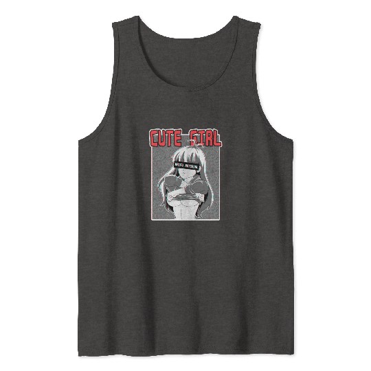 hen Otaku Manga Anime Girl Waifu Material Tank Tops