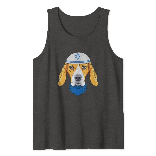 Cute Beagle Hanukkah Funny Dog Lover Jewish Gift Tank Tops