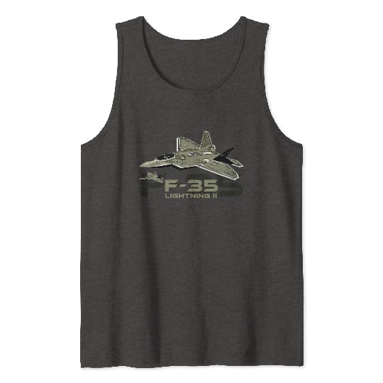 F-35 Lightning fighter jet Tank Tops
