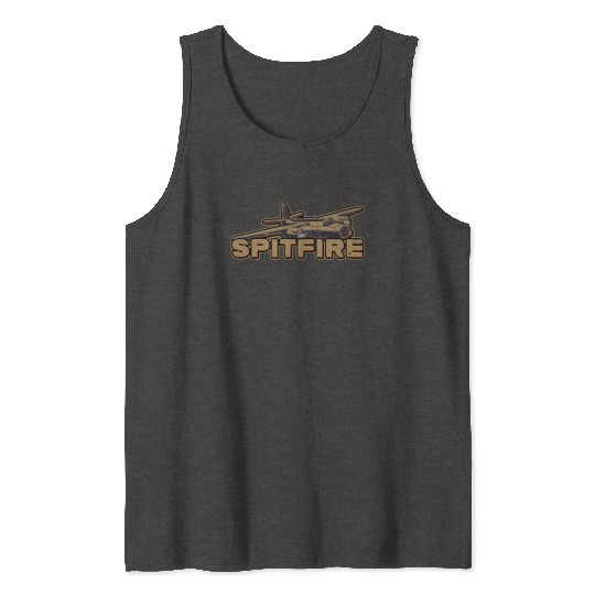 SPITFIRE SUPERMARINE WW2 FIGHTER PLANE Gift Tank Tops