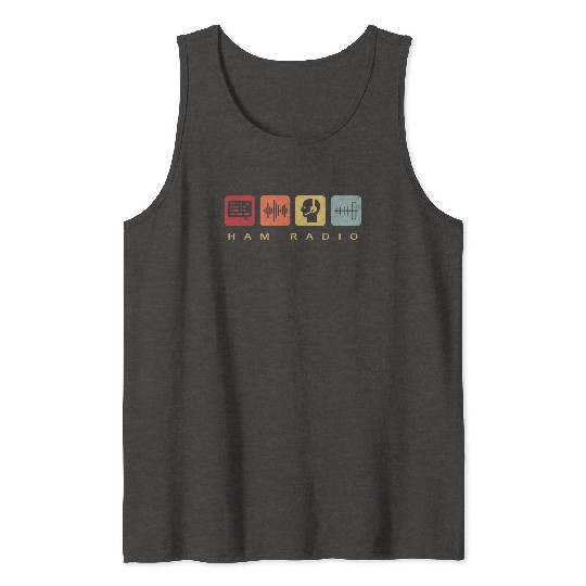 Ham Radio Operator Retro Amateur Radio Tank Tops