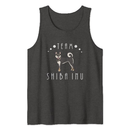 Team Shiba Inu - Black and Tan Tank Tops