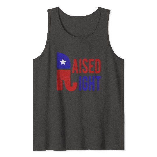 Raised Right Proud Republican Elephant Logo Usa Tank Tops