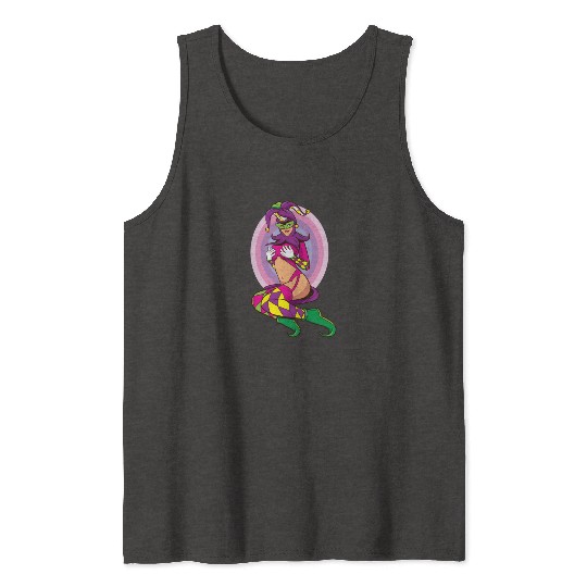 Joker Girl Tank Tops Card Deck Halloween Costume