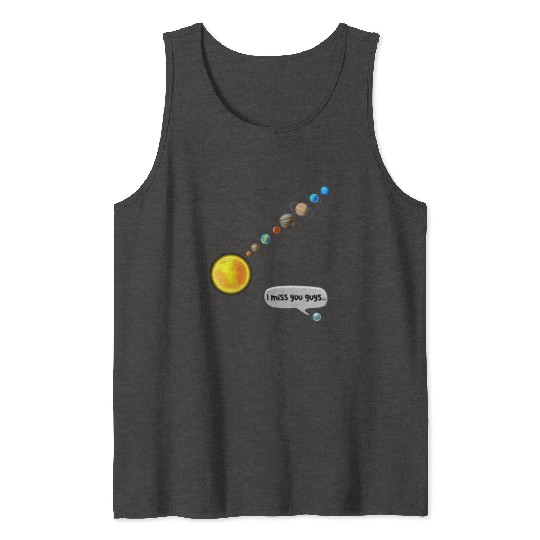Funny Pluto and Solar System Space Science Gift Tank Tops