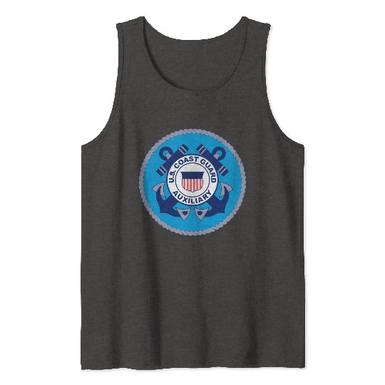 Us Coast Guard Auxiliary Homeland Security Patch Tank Tops