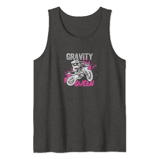 Gravity Queen, Dirt Bike Rider, Womens Tank Tops,