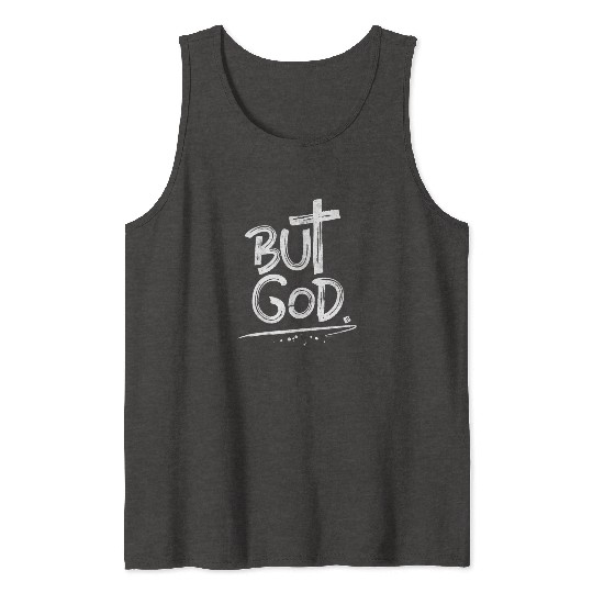 But God Cross Christian Tank Tops