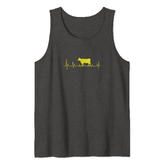 Agriculture Gift Cow Cattle Breeding ECG Tank Tops