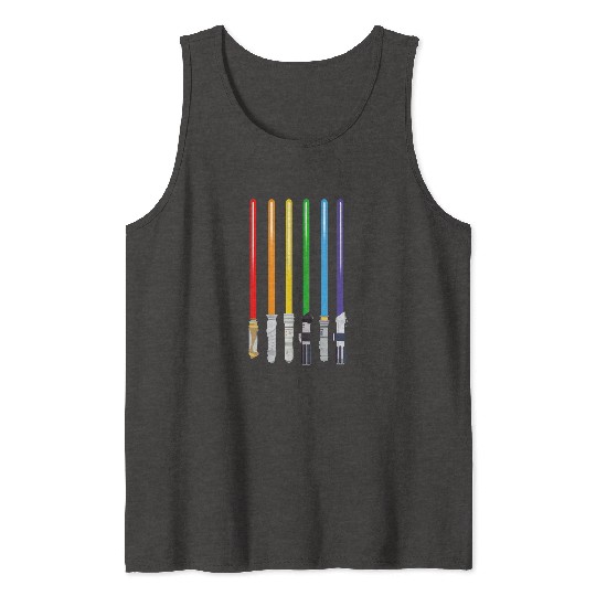 LGBT Flag Light Swords Gay Pride Sword Gift T Tank Tops