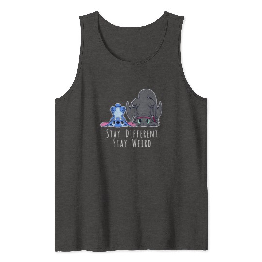 Stay Different Stay Weird Toothless And Stitch Tank Tops