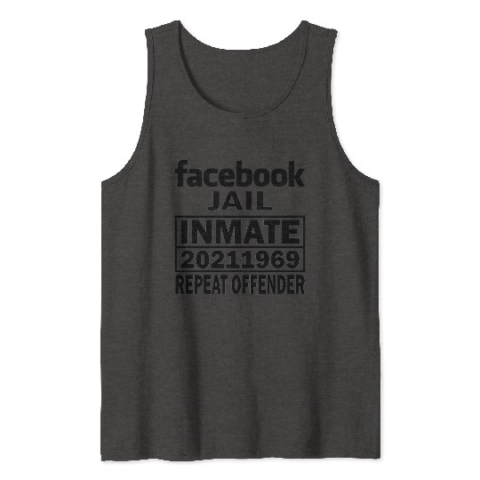 Facebook Jail Black Tank Tops