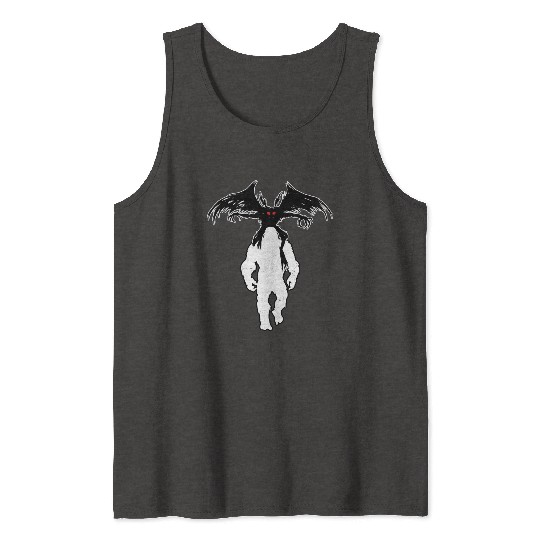 Bigfoot Riding Mothman - Funny Sasquatch Myth Tank Tops