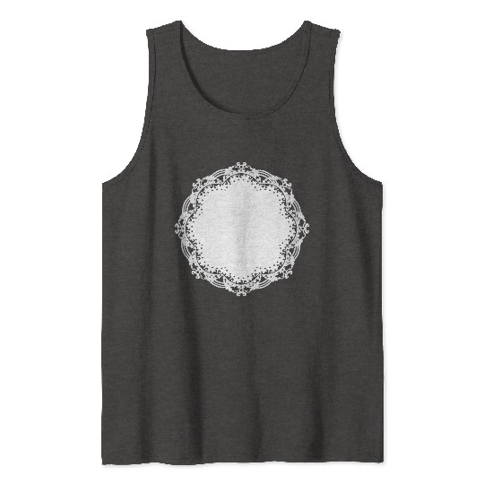 snow-white cake lace as a frame and decoration Tank Tops