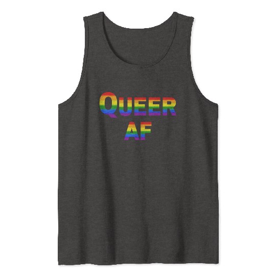 Queer AF Rainbow Spectrum Tank Tops