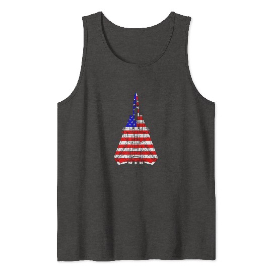 United States F 14 Tomcat Flag Tank Tops