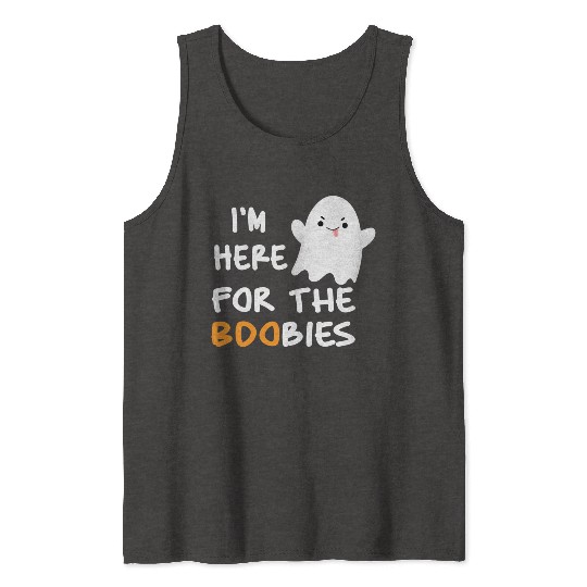 I'm Here For the Boobies Funny Baby Halloween Tank Tops