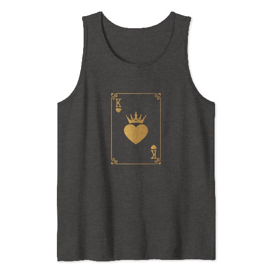King of Hearts King Queen Couple Halloween Costume Tank Tops