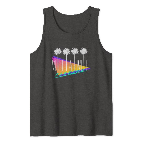 Miami Florida Retro Style Tank Tops