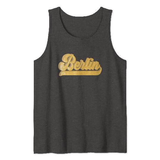 Golden Berlin Bling Bling Logo Tank Tops