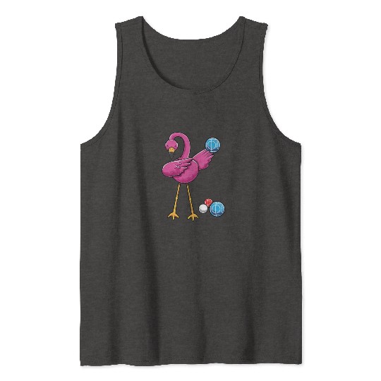 Dabbing Flamingo Funny Bocce Ball Tank Tops Kids Boys