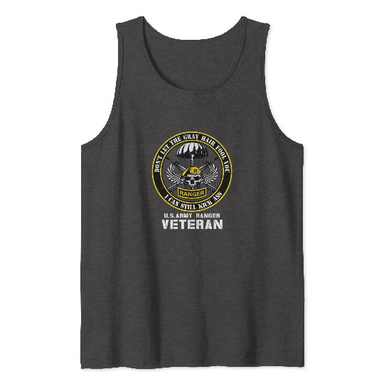 US Army Ranger Army Dad Military Veterans Day Tank Tops