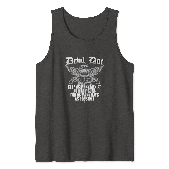 Devil Doc US Navy Corpsman Badass Army Veteran Tank Tops