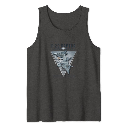 F 22 Raptor US Airborne Fighter Pilot Tank Tops