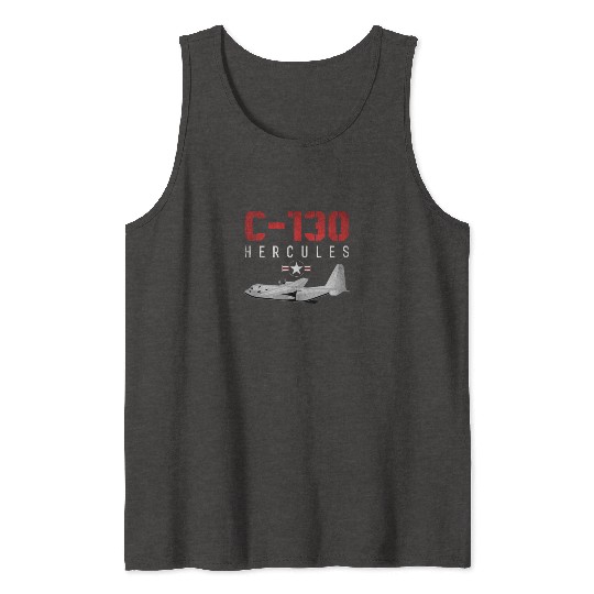 C 130 Hercules US Airborne Fighter Pilot Tank Tops