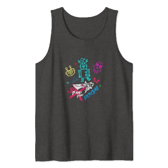 jinx arcane boom monkey Tank Tops