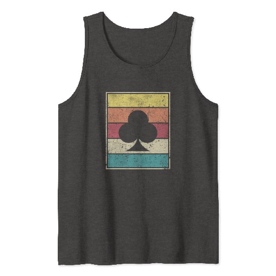 Clubs Playing Card Poker Symbol Tank Tops