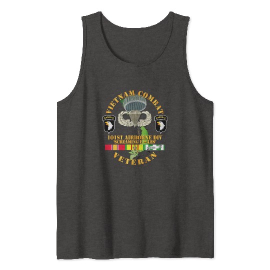 Army Vietnam Combat Veteran w 101st Airborne Div S Tank Tops