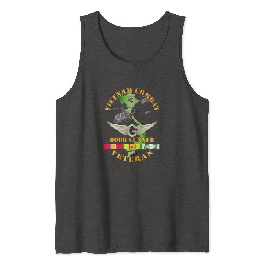 Army Vietnam Combat AVN Vet Door Gunner Air Assaul Tank Tops