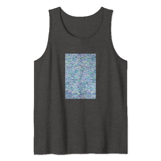 Marble Mosaic in Sapphire and Emerald Tank Tops