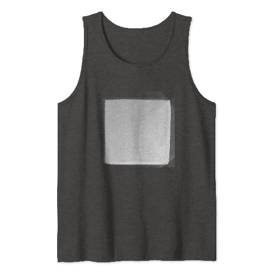 metal surface square craft silver shiny square Tank Tops