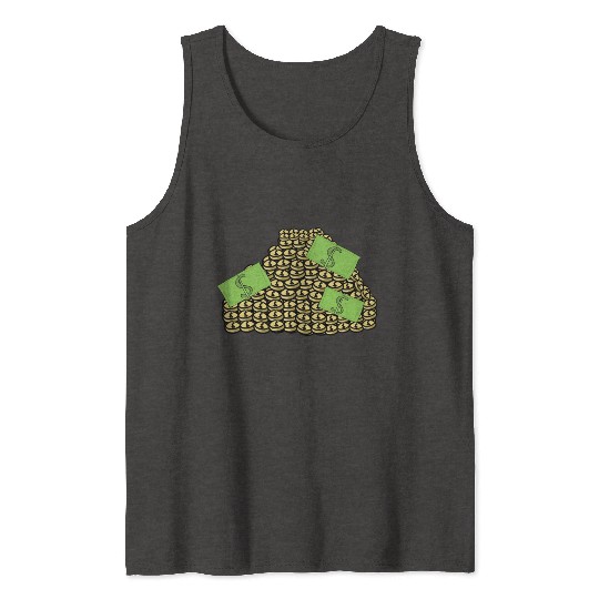 Gold dollar money jewelry coins expensive Tank Tops
