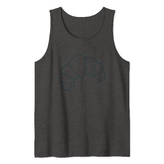 Irregular croissant outline cute food Tank Tops