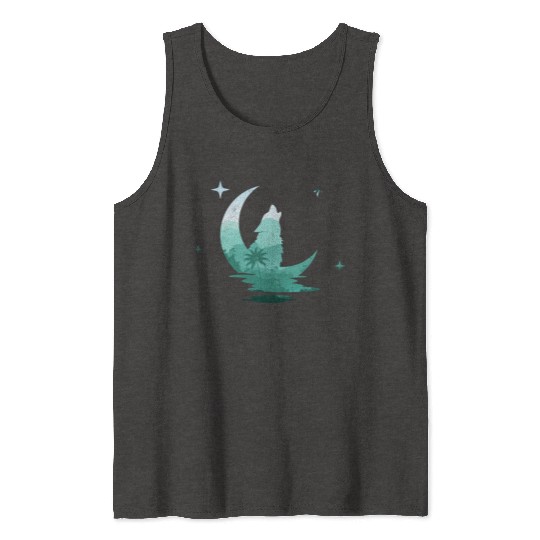 Howling Wolf Nature Lover Tank Tops