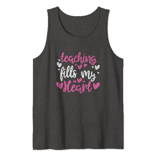 His and Her Valentine Gift Teacher Teaching Fills Tank Tops