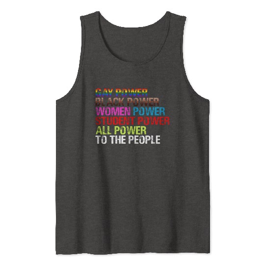 Gay Power Black Power Women Power LGBTQ Gay Pride Tank Tops