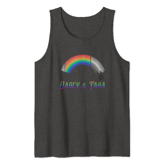 Heartstopper Rainbow Darcy and Tara LBGTQIA+ Tank Tops