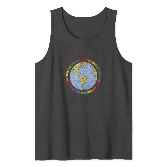 LGBT Pride Rainbow Hearts Lesbian Gay Bi Trans Tank Tops