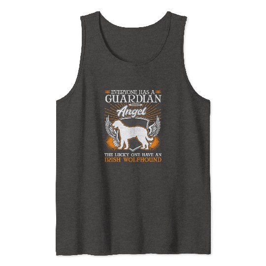 Irish Wolfhound Guardian Angel Tank Tops